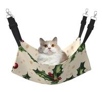 Hamaca para mascotas con estampado de frutas rojas y hojas verdes, hamaca para dormir para gatos, conejos, hurones, cachorros, animales pequeños