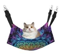 Hamaca para mascotas con estampado de mandala de flores, azul violeta, hamaca para dormir, para gatos, conejos, hurones, cachorros, animales pequeños