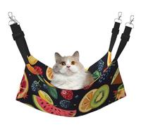 Hamaca para mascotas con estampado de sandía y fruta de la pasión, para gatos, conejos, hurones, cachorros, animales pequeños