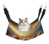 Hamaca para mascotas con estampado de siete caballos de la suerte, hamaca para dormir para gatos, conejos, hurones, cachorros, animales pequeños