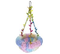 Hamaca para pájaros, Cama de pájaros - Conure Swing Bed - Winter Warm Warm Bird Nest House Hammock Fage Phage Plush for Macaw Paraket Cockatiels Cockatoo Lovebird