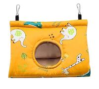 Hamaca para pájaros con agujero de 7, 5 x 4 x 5, 3 pulgadas, cómodo y cálido, nido de periquito, fácil de instalar y limpiar, con tablero acrílico extraíble para cama para todos los pájaros, periquito