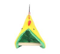 Hamaca para pájaros, retiro de pájaros de 6 pulgadas | Hammock de Velvet Birds - Acogedora cabaña de periquito con suave terciopelo y soporte de madera que proporciona un lugar de anidación cálido que