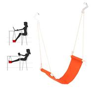 Hamaca para Pies Debajo del Escritorio Reposapiés, Reposapiés Ajustable para Oficina, Hamaca para Pies, Transpirable, Ajustable, Portátil, Debajo del Escritorio, Reposapiés, Columpio para(naranja)