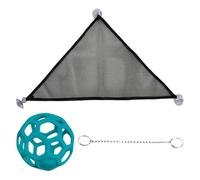 Hamaca para reptiles - Goma PVC 42 x 42 x 60 cm | Accesorios de de hamaca de serpiente, bola de actividad de cama de serpiente de maíz | Pelota de alimentación de verduras juguete para escalada