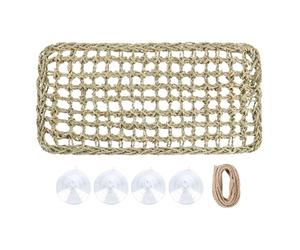 Hamaca para Reptiles - Hamaca con Dragón Barbudo de 40x18 cm, Diseño que Ahorra Espacio | Accesorios de escalada de reptile con funcionalidad innovadora, tumbona de reptiles de pasto marino para esca