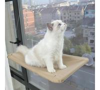 Hamaca para ventana de gato, percha para ventana de gato con 4 ventosas fuertes montada en la ventana, cama suave para gato soleado, asiento de ventana para gatito interior