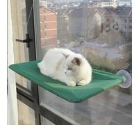 Hamaca para ventana de gato, percha para ventana de gato con 4 ventosas fuertes montada en la ventana, cama suave para gato soleado, asiento de ventana para gatito interior