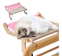 Hamaca para ventana: PRITOK Hamaca para gatos, calefacción, cama para gatos, alféizar de ventana para gatos, hamaca para gatos, tumbona para ventana, cama estable para gatos de hasta 18 kg (rosa)