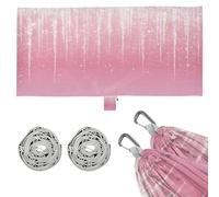 Hamaca plegable con purpurina de melocotón degradado para exteriores, patio, patio trasero junto a la piscina