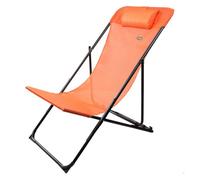Hamaca plegable jardín multiposición naranja c/cojín aktive