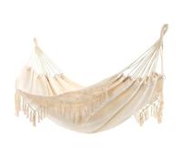 Hamaca Portátil de Algodón con Borlas, Doble 200x150 con Bolsa, Lavable a Máquina para Playa de Arena, Patio y al Aire Libre