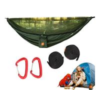 Hamaca portátil - Hamaca de exterior con mosquitera integrada, montaje rápido y práctico para relajarse en familia y con amigos, se puede colgar para excursiones