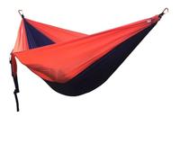 Hamaca portátil para doble persona, columpio de camping de color sólido para jardín y viajes de ocio, muebles de exterior (azul real y naranja), diseño duradero y ligero