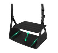 Hamaca portátil para pies de avión, hamaca para pies de avión, reposapiés grande ajustable con base de soporte extraíble, reposapiés grande para viajes en avión, cómodo colgador de pies