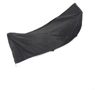 Hamaca protectora impermeable 210D tejido Oxford resistente a los rayos UV con cordón y ventilación para jardín, terraza, piscina, color negro, 420 x 17 x 100 cm, 1 unidad (285 x 17 x 80 cm)