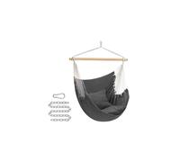Hamaca Silla Colgante con 2 Almohadas Gris Oscuro