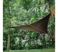 Hamaca triangular extragrande para 3 adultos, tienda de campaña aérea resistente con correas y bolsa, soporta 500 libras, columpio portátil de relajación al aire libre para patio, jardín, senderismo