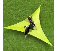 Hamaca Triangular, Multijugador, Fácil Instalación, Siesta, Picnic, Observación de Flores, Familia, 400 x 390 x 400 cm, Verde