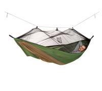 Hamaca verde-marrón adventure moskito hammock thermo amazonas