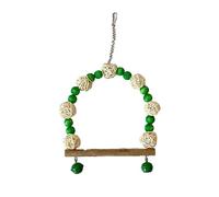 Hamaca y juguete de escalada para pájaros, puente de escalada, puente oscilante, jaula de juguete para colgar cuentas coloridas, juguete masticable