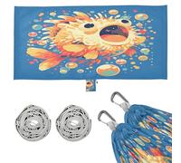 Hamacas colgantes de peces con burbujas para exteriores con correas de árbol, hamaca colgante para patio exterior, patio trasero junto a la piscina