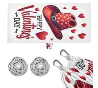 Hamacas de camping con sombrero de vaquero de San Valentín con cuerda colgante para colgar para patio, patio trasero y piscina