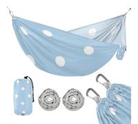 Hamacas irregulares de lunares blancos, capacidad de 150 kg, columpio al aire libre para camping, terraza, jardín, hamacas dobles para adultos, relajación perfecta para 2 personas