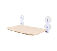 Hamacas para gatos de interior - Hamaca para ventana de gato, asiento plegable con ventosa, ahorro de espacio, cama para siesta (beige, 52 x 30 cm)