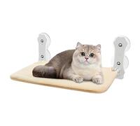 Hamacas para Gatos de Interior, Percha Plegable para Ventana para Mascotas con, Marco de Metal Caqui, Hamaca para Gatos de Tela Transpirable, Marco de Metal para Interiores, Plegable e