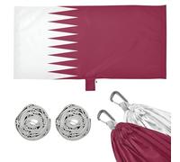 Hamacas plegables con bandera nacional de Qatar para acampar, hamaca plegable para patio exterior, patio trasero junto a la piscina