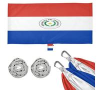 Hamacas plegables de bandera nacional de Paraguay para camping, patio trasero, patio exterior, junto a la piscina