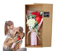HAMAGI Flores jabón, Flores Rosas Clavel romántico, Día San Valentín Regalo Agradecimiento del día la adre
