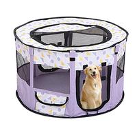 HAMAGI Jaula Plegable para Mascotas - Parque Infantil Transpirable para Gatos, Conejos, Perros - Interior y Exterior para Césped