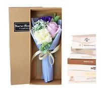 HAMAGI Regalo Ramo Flores | Ramo Flores Rosas Clavel romántico,Flores jabón Frescas para Escritorio, Oficina, decoración del hogar, Bodas, Fiestas, Accesorios para Fotos