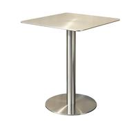 Hamankim Mesa Alta de bistró Mesa Cuadrada de Desayuno mesas auxiliares Resistentes fáciles de Montar para restaurantes cafeterías Balcones; Mesa para té y Aperitivos - Acero Inoxidable(80x80x105cm)