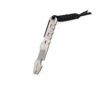 Hamans Barra de palanca de titanio con extractor de uñas, función de abridor de botellas con clip de bolsillo EDC para exteriores (gris)