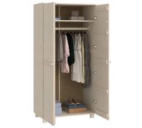 HAMAR Armario de Madera Maciza de Pino Marrón Miel, 89x50x180 Cm con Tiradores de Madera, Armario Organizador con Compartimentos Superior e Inferior para Decoración del Hogar (Marrón)