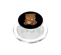 Hambriento Oso jugoso Hamburguesa de Dibujos Animados PopSockets PopGrip para MagSafe