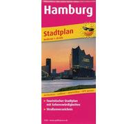 Hamburg, city map 1:18,000: Touristischer Stadtplan mit Sehenswürdigkeiten und Straßenverzeichnis