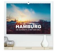 Hamburg - die schönste Stadt der Welt (hochwertiger Premium Wandkalender 2026 DIN A2 quer), Kunstdruck in Hochglanz: Motive von der Elbe über St. Pauli bis zur Alster