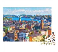 Hamburg Harbor Jigsaw Puzzles 1000 Piezas Material Reciclado German City Puzzle for Boy & Girl Regalo Divertido & Activity para el Hogar Ideal for Child‘s Birthday Gift 52x38cm/1000pcs