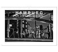 Hamburg in schwarz-weiß (Wandkalender 2026 DIN A3 quer), CALVENDO Monatskalender: Hamburger Perlen