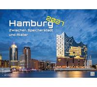 Hamburg - Zwischen Speicherstadt und Alster - 2027 - Kalender DIN A2: Der Wandkalender mit den schönsten Motiven aus Hamburg für das Jahr 2027 im extragroßen Format DIN A2 (ca. 60 x 42 cm)!