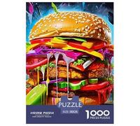 Hamburger Challenging 1000 Piece Puzzle for Adults - Difficult Brain Teaser Game 38x26cm/1000pcs