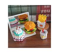 Hamburger french fries small Granules patchwork Block cake, Hamburger Toy