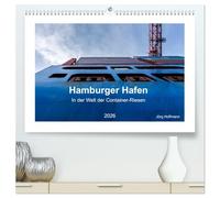 Hamburger Hafen - In der Welt der Container-Riesen (hochwertiger Premium Wandkalender 2026 DIN A2 quer), Kunstdruck in Hochglanz: Jörg Hoffmann zeigt ... rund um die Hamburger Containerterminals.