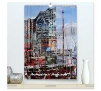 Hamburger HafenArt (hochwertiger Premium Wandkalender 2026 DIN A2 hoch), Kunstdruck in Hochglanz: Kunstvolle Präsentation des Hamburger Hafens, die zum Träumen einlädt.