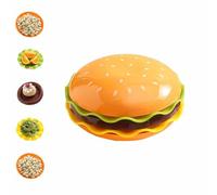 Hamburger Plates and Bowls Sets,5/7-Piece Novelty Stackable Burger Dinnerware Set,Mini Condiment Bowls for Sauce Snack Dessert,Creative Sauce Dishes For Condiment Side Dishes Bbq Party (5 layers)