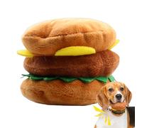 Hamburger Shaped Squeaky Dog Toy, Soft Chew Interactive Toy, Engaging Feature with Plush Material, Puppy Toys for Garden Yard Use, Squeaky Play Toys with Fun Design, Dog Plaything for Outdoor Park